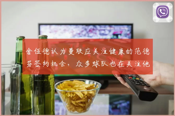 舍伍德认为曼联应关注健康的范德芬签约机会，众多球队也在关注他